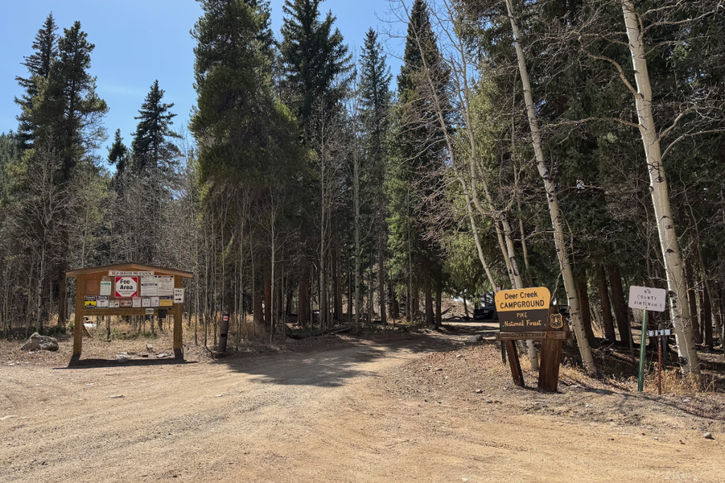 Deer Creek Campground in Pike National Forest Near Bailey CO